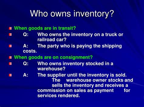 who owns consigned inventory.